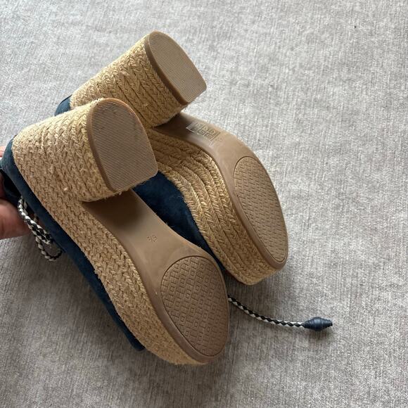 NWOT Tory Burch Positano Suede Platform Espadrille Heels - Picture 6 of 6